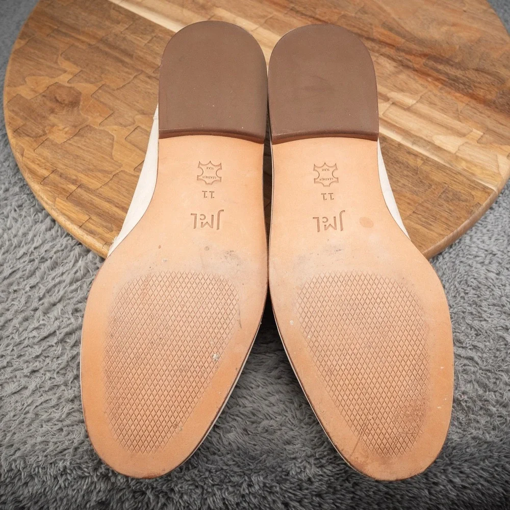 J. McLaughlin Concetta Loafer Shoes Suede Leather Natural Women's Size‎ 11M